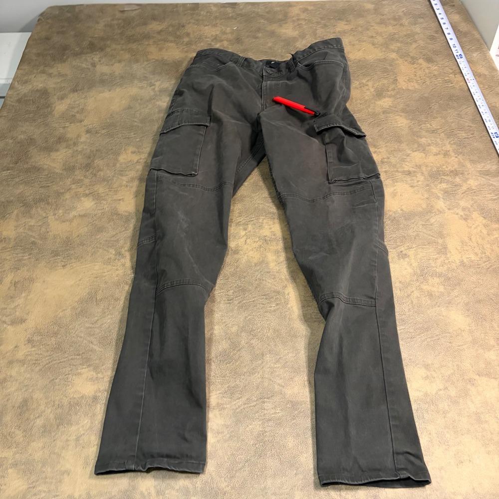 H&M Cargo Pants Mens 31 Gray Slim Tapered Stretch Cotton Twill 0437359 4